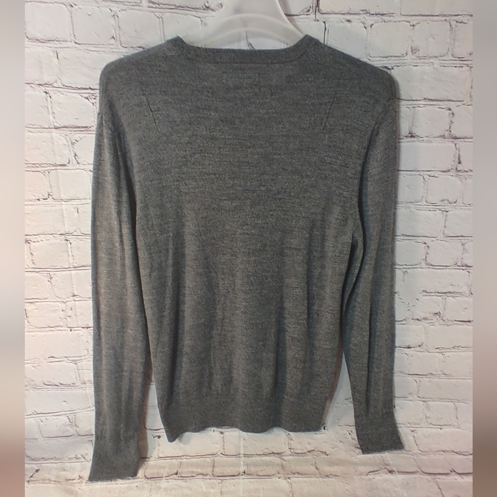 All Saints Mens Ivar Merino Wool Grey Sweater XL - Picture 2 of 15